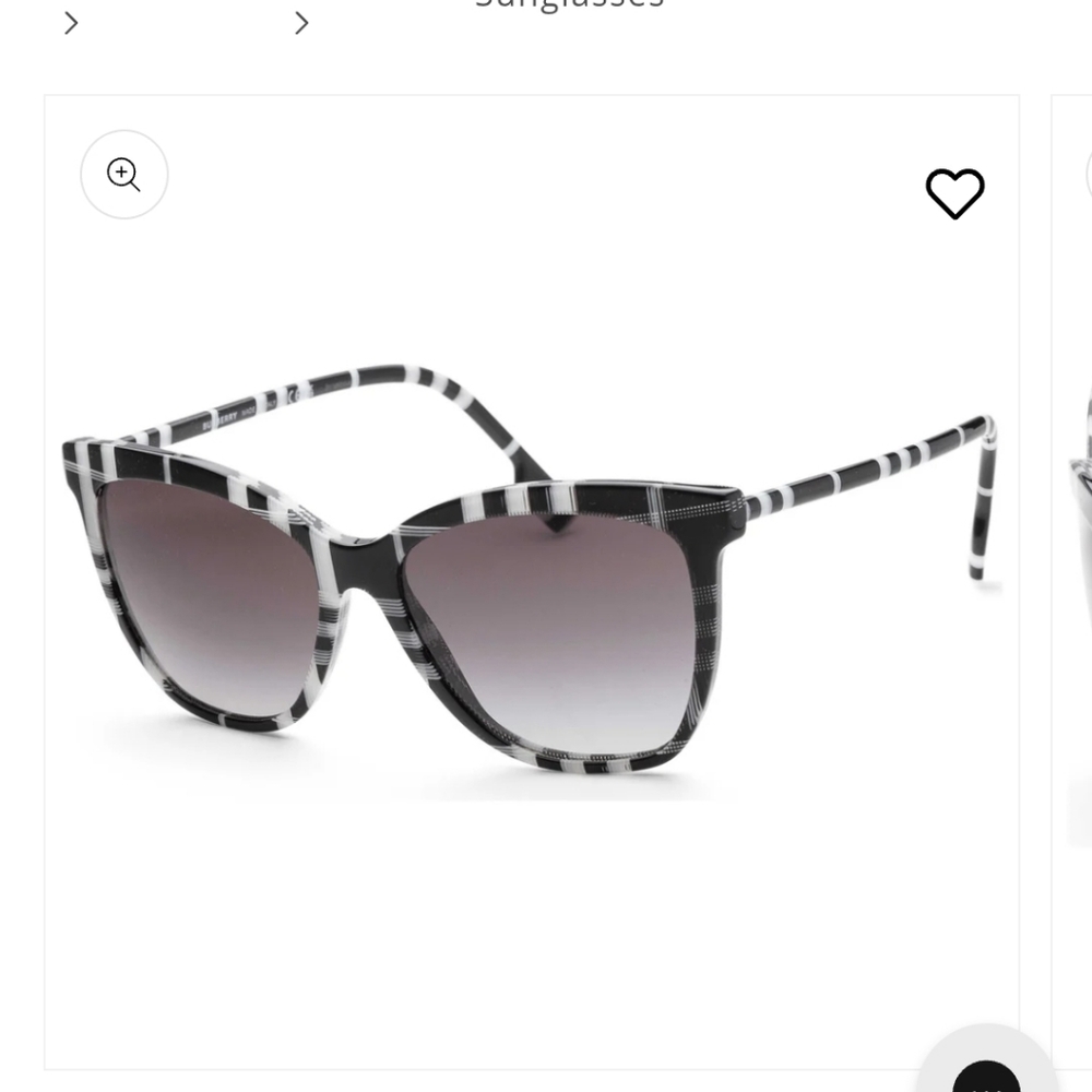 Burberry Black and White Checkered Eyewear - Picture 11 of 15